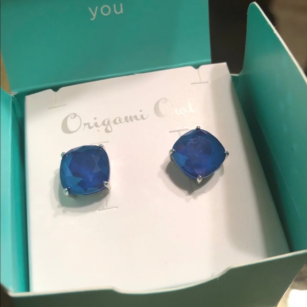 Royal Blue Swarovski Crystals Earrings